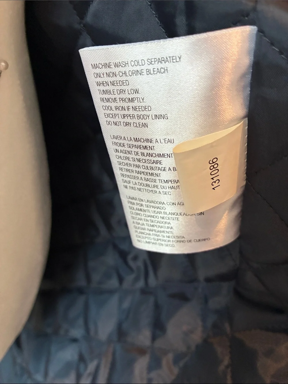 Michael Kors Navy Hooded Utility Anorak Jacket